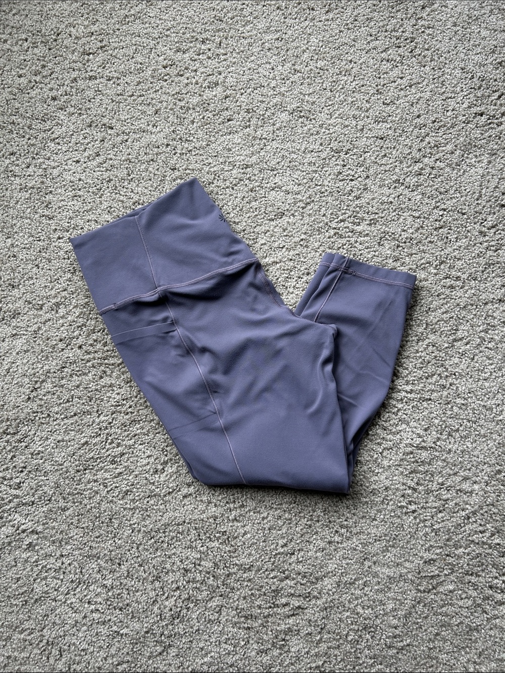 Athleta Salutation Stash High-Rise Capri Leggings - Slate Purple